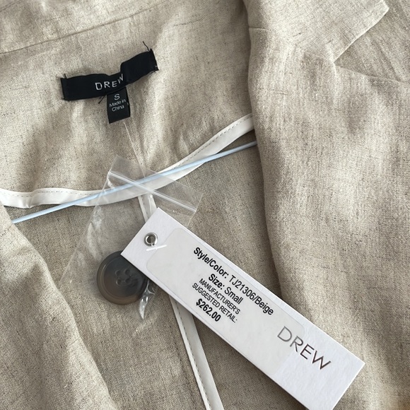 Anthro Drew linen blend light weight jacket, size S - Picture 8 of 8